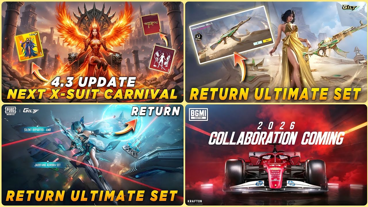 🔴 NEXT X-SUIT CARNIVAL CONFIRM | AKM SKIN RETURN | FERRARI CAR COLLABORATION | RETURN ULTIMATE SET 🤩