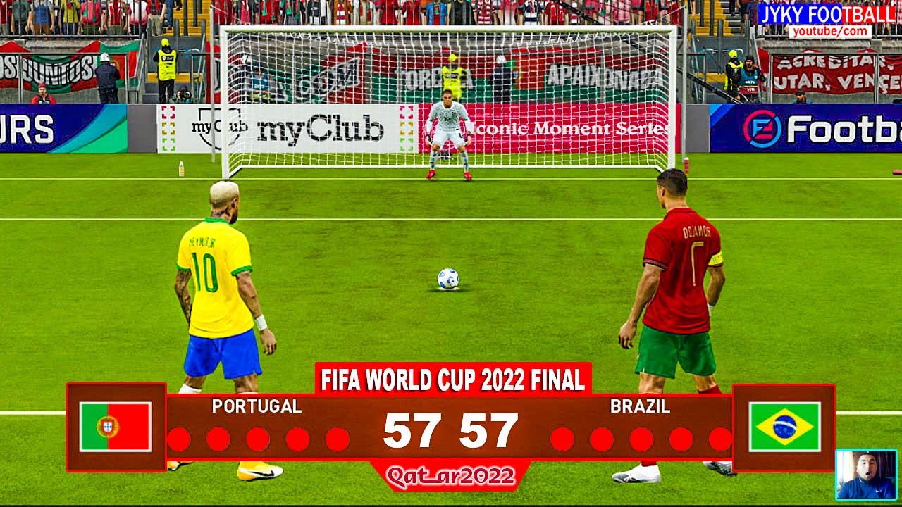 PES 2021 — финал Португалия — Бразилия — серия пенальти HD
