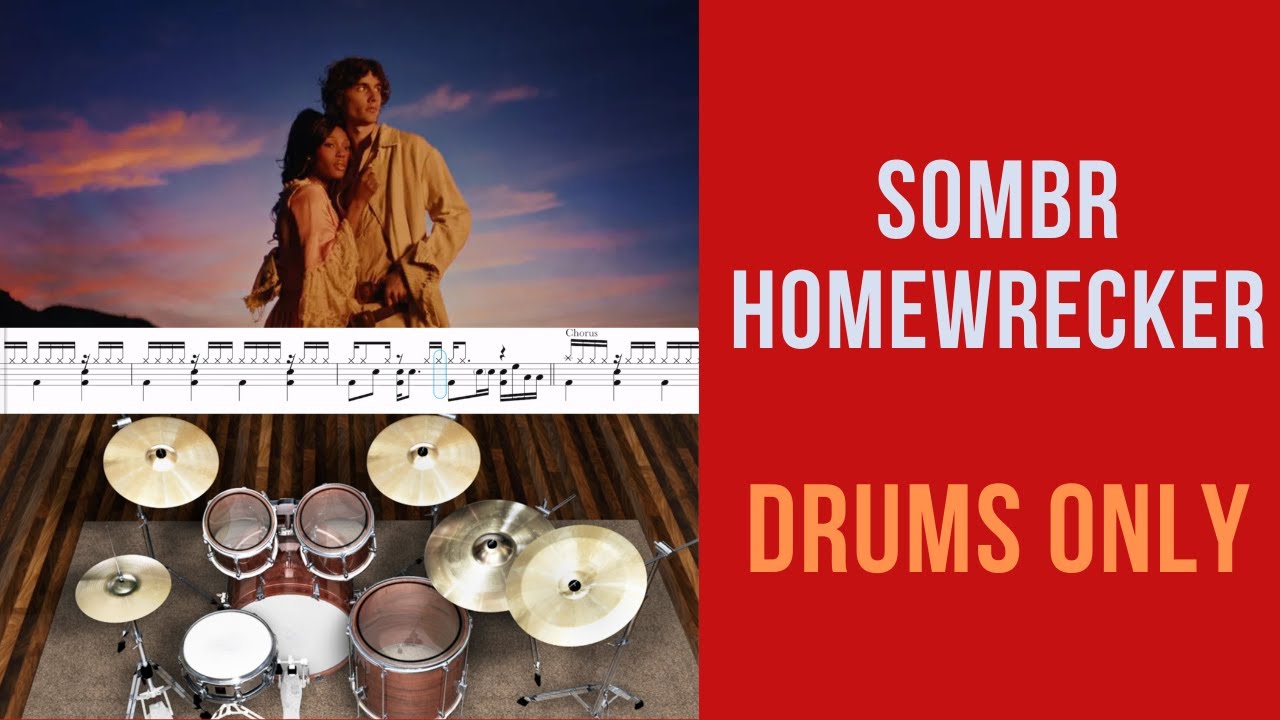sombr - Homewrecker (Drums only, Slow Practice, Virtual Drums)