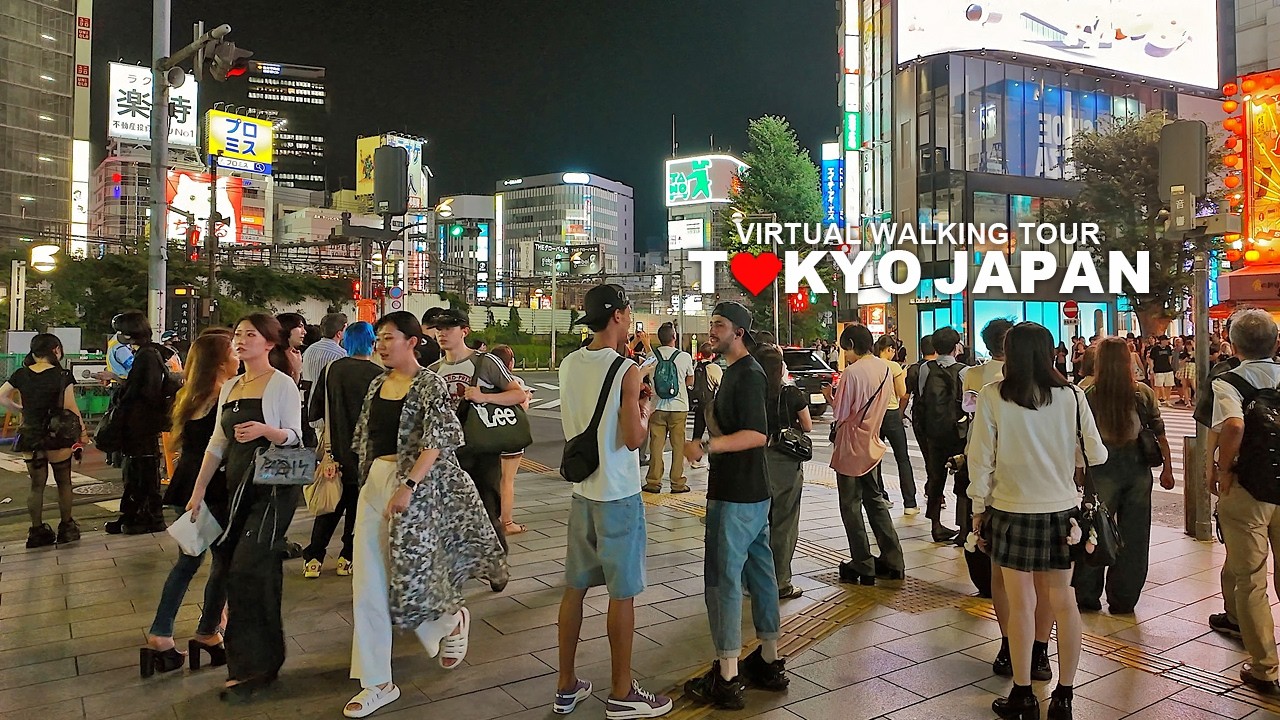 TOKYO CITY TRAVEL - Tokyo Evening Walk Shinjuku, Kabukicho and Shibuya, Japan, 4K