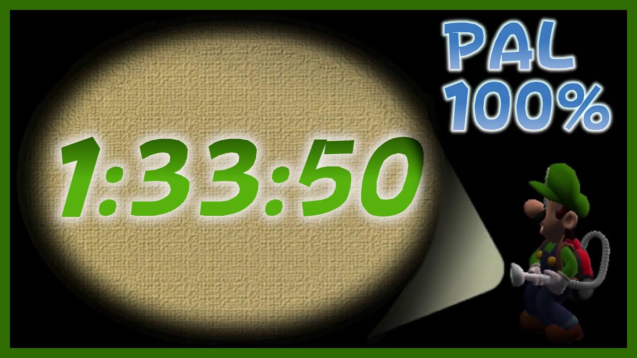 [1:33:50] Luigi's Mansion - 100% [PAL]
