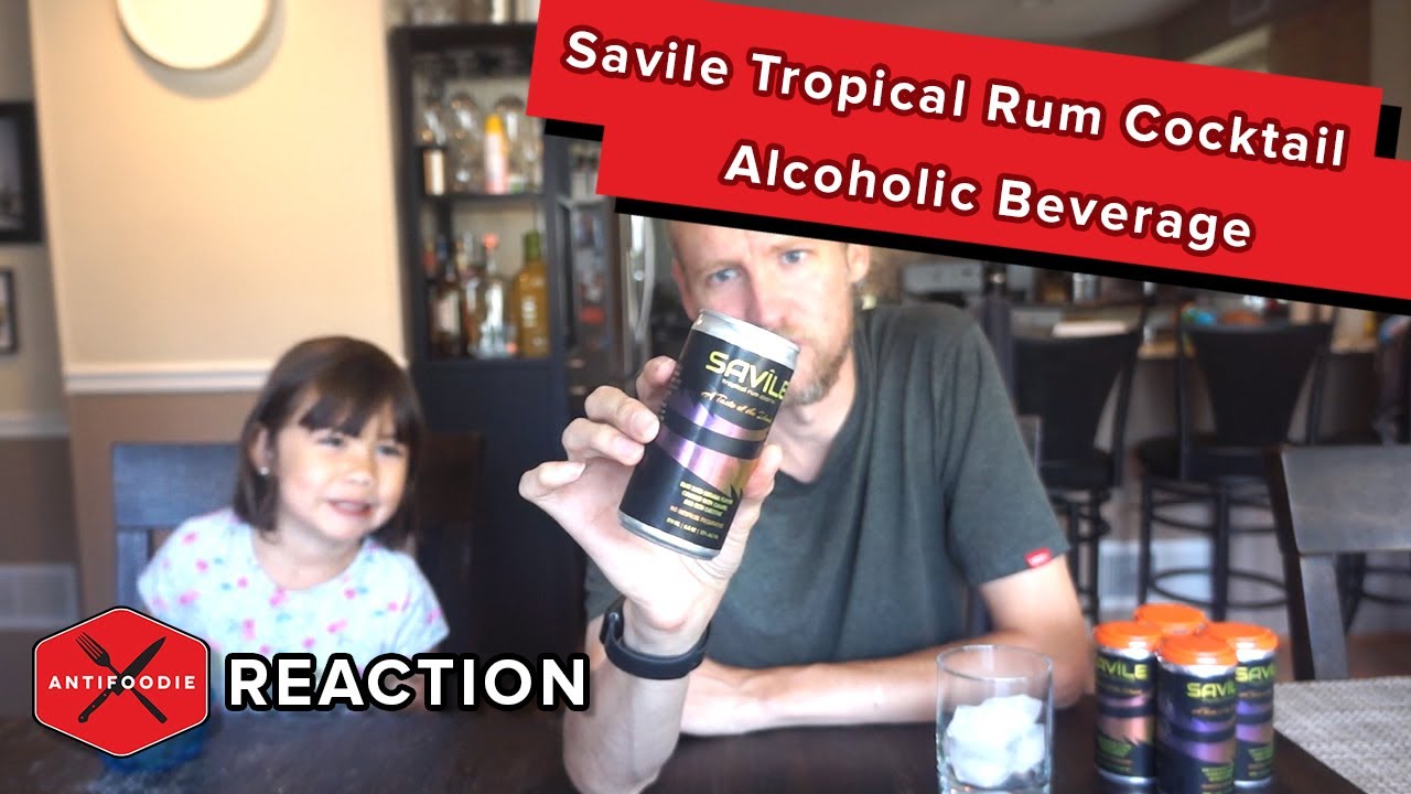 Savile Tropical Rum Cocktail in a Can Review | Reaction from AntiFoodie