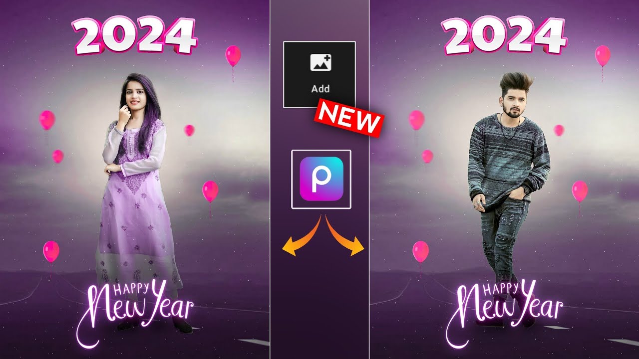 2024 New Year Photo Editing | Happy New Year Photo Editing | PicsArt Photo Editing