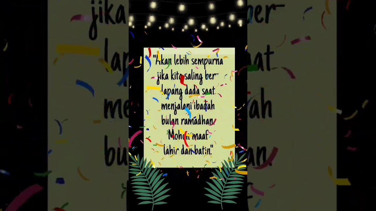 UCAPAN MAAF SEBELUM PUASA RAMADHAN 2024 #shorts #ramadhan2024 #ucapanramadhan