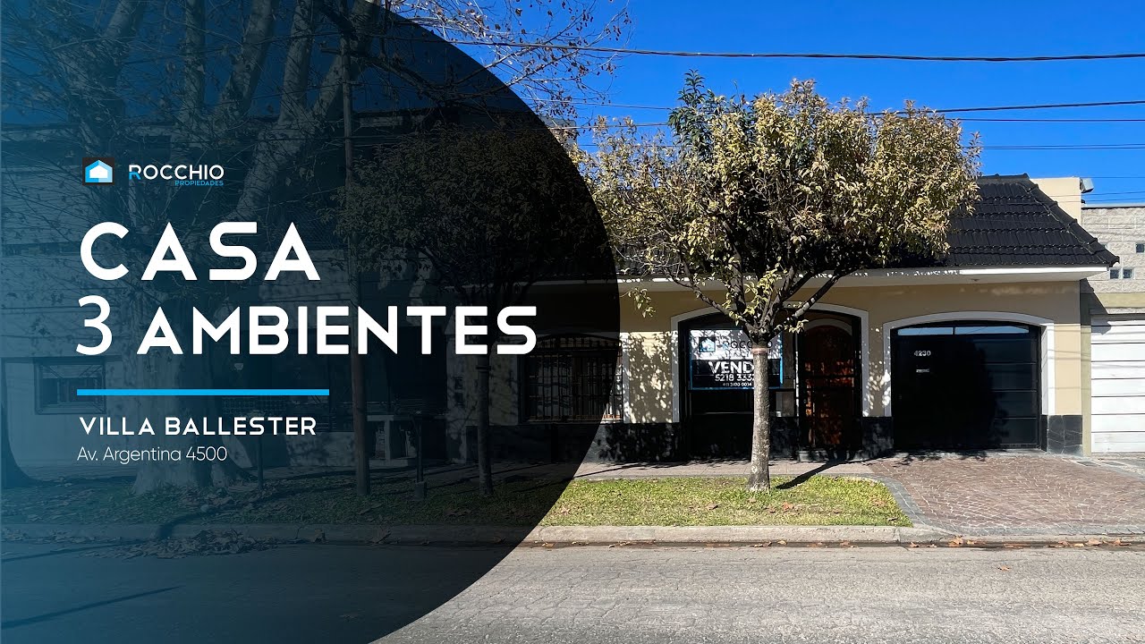 VENTA CASA 3 AMBIENTES | VILLA BALLESTER, GENERAL SAN MARTÍN.