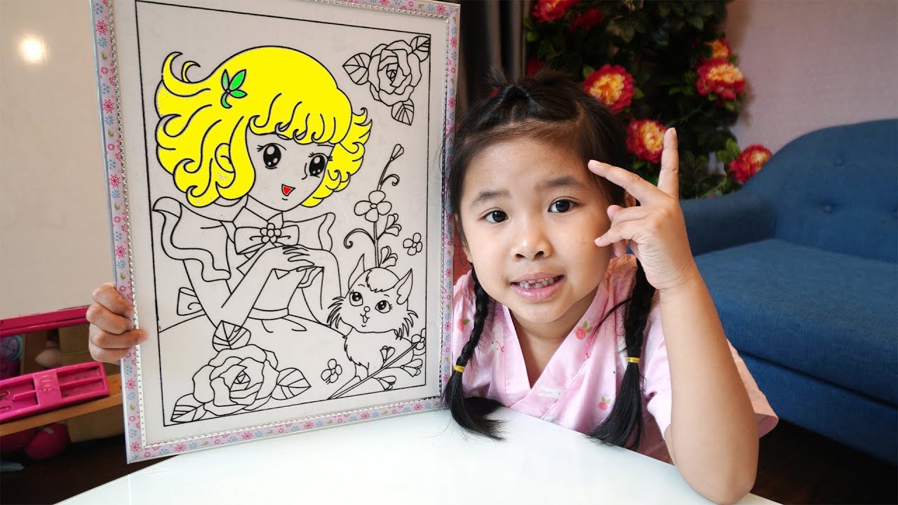 TRÒ CHƠI BÉ BÚN TÔ MÀU CÔNG CHÚA - BÉ BẮP TÔ MÀU SIÊU NHÂN