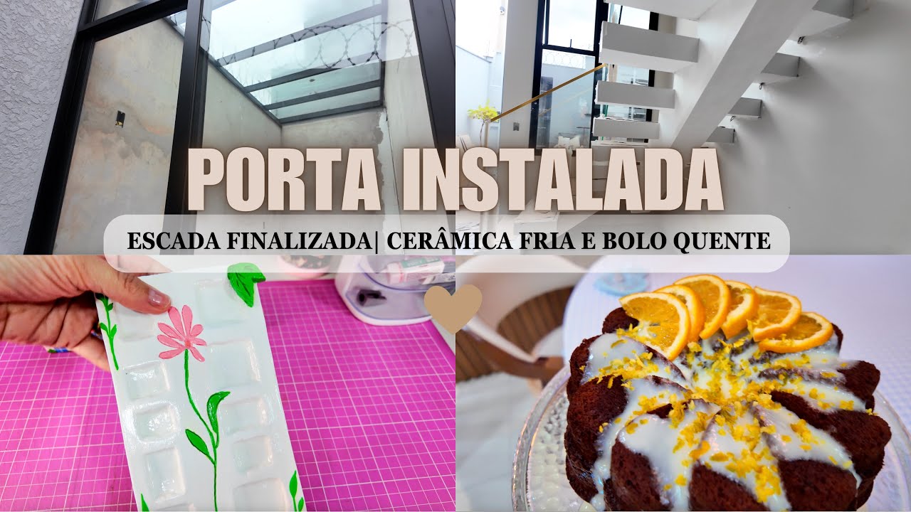 Dia Produtivo em Casa | Cerâmica Fria, Cama Posta e Bolo.🍊