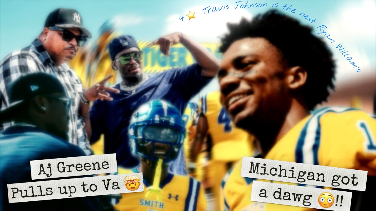 AJ Greene Pulls Up to VA 🎥🔥 To Watch 4⭐ Travis Johnson BALL OUT 🏈 MUST WATCH‼️
