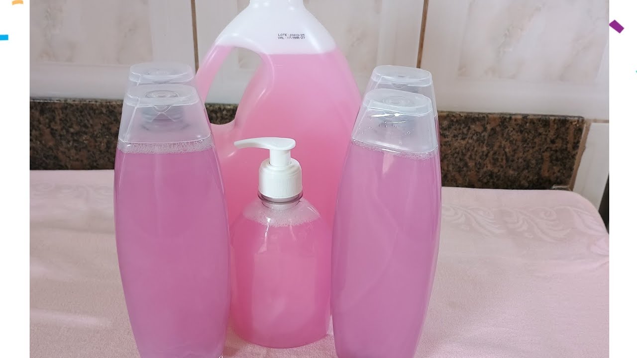 Transformação gigante de Sabonete líquido para Shampoo 3 em 1 com opções