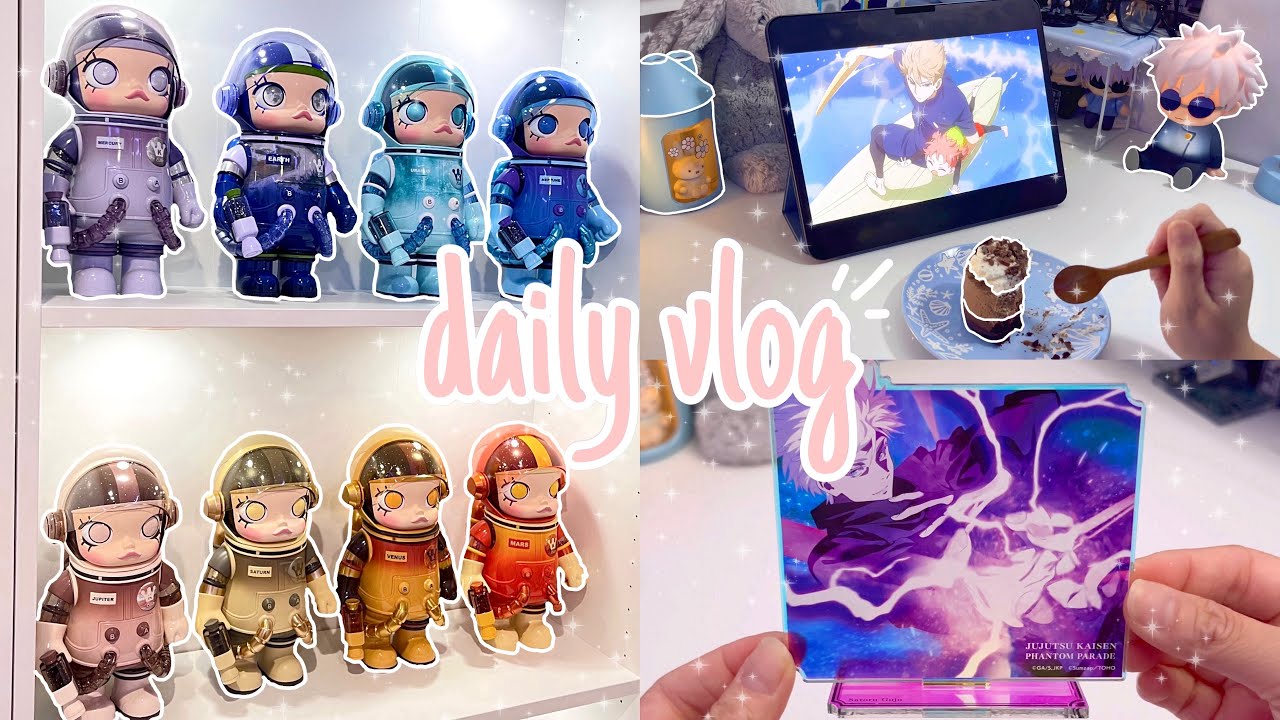 daily vlog | unboxing my happy marriage merch, molly popmart, jjk, a bit of gaming etc…