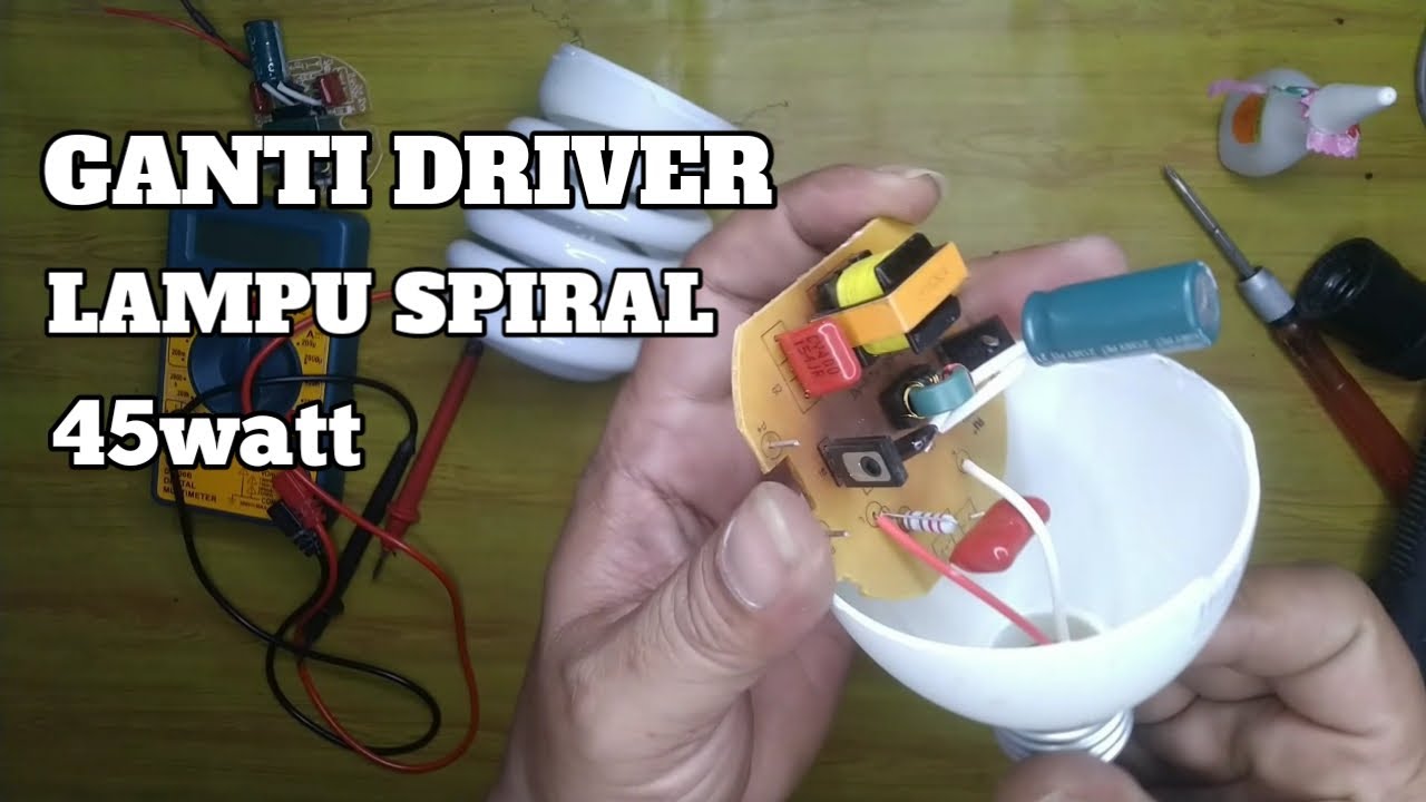 CARA MUDAH ‼️ GANTI DRIVER LAMPU PHILLIPS SPIRAL 45 WATT