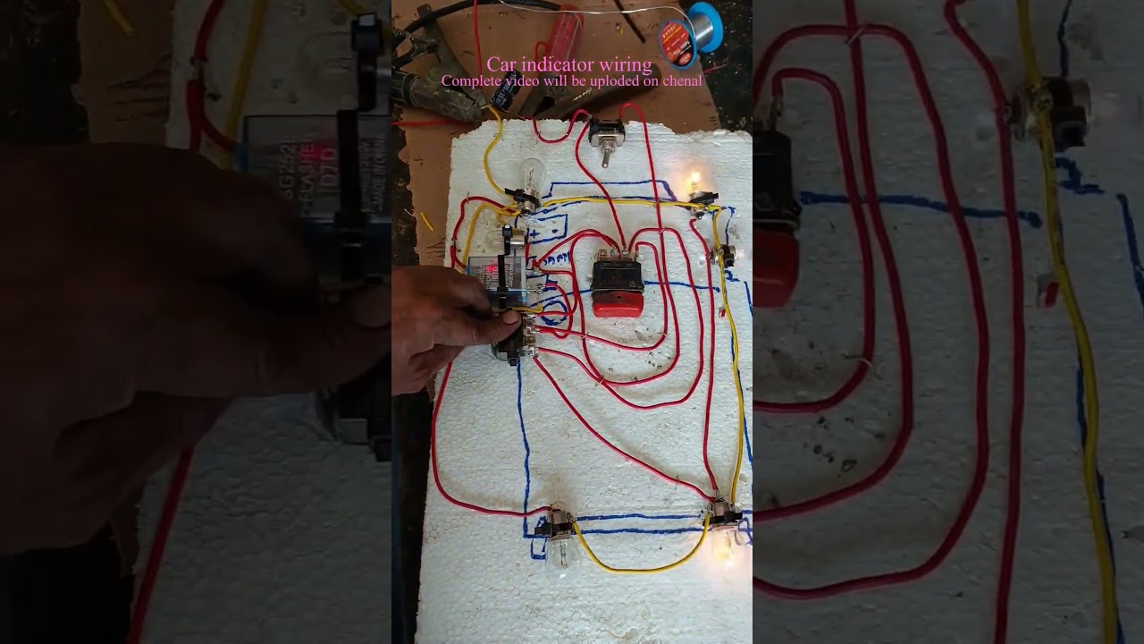 Car indicator wiring #indicators #autoelectric #bignners
