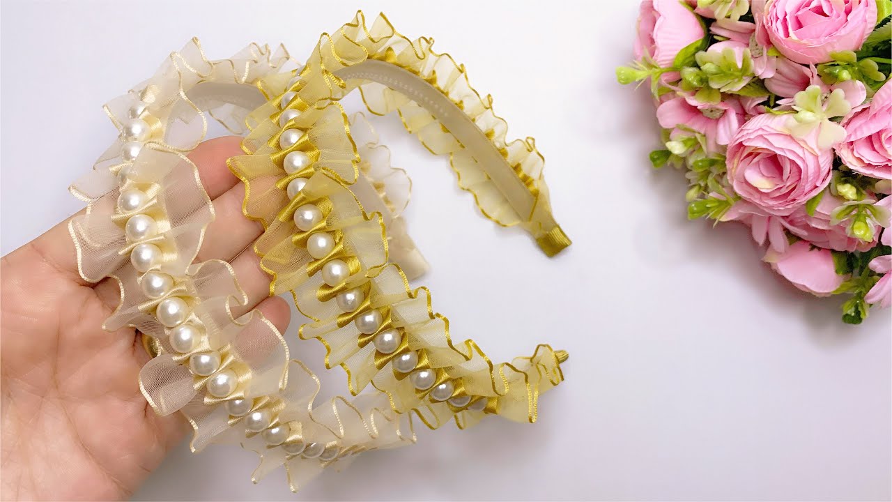 TIARA DE LUXO NA FITA DE ORGANZA/Linda e Fácil de Fazer #ribbonbow 🎀By Marina Mello