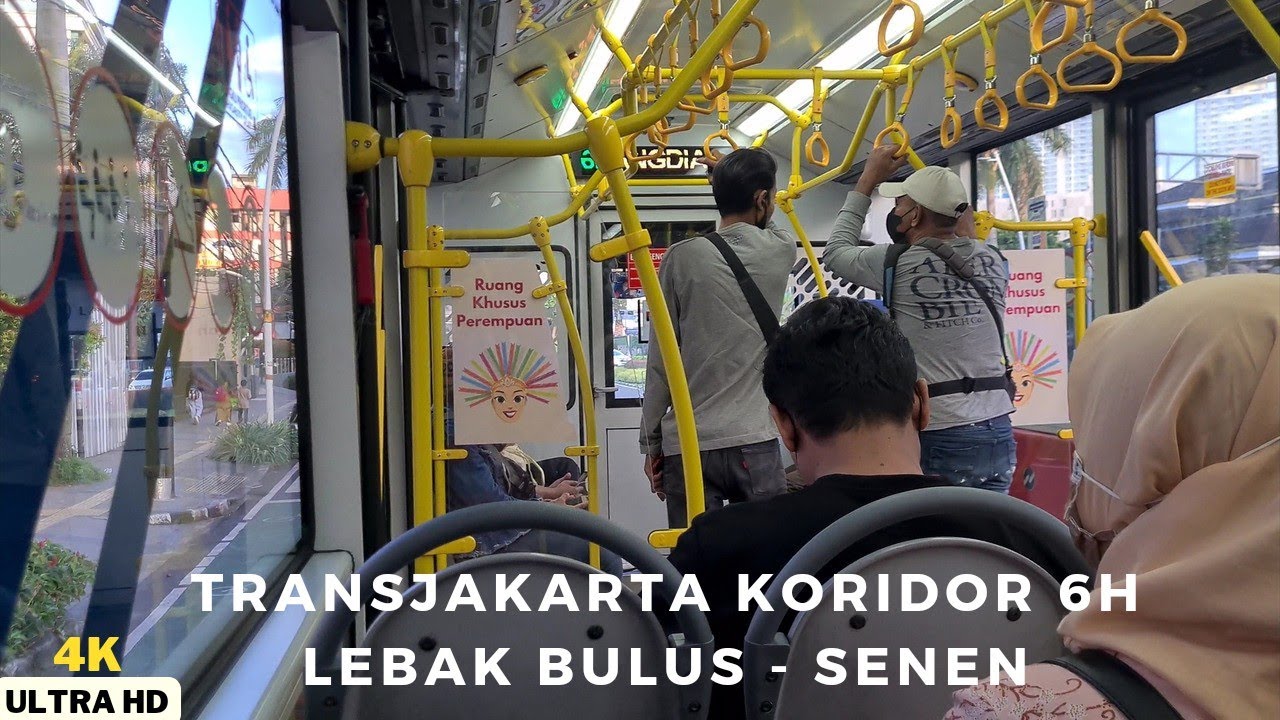 Naik Bus Full Trip Transjakarta Koridor 6H Lebak Bulus - Senen [4K]
