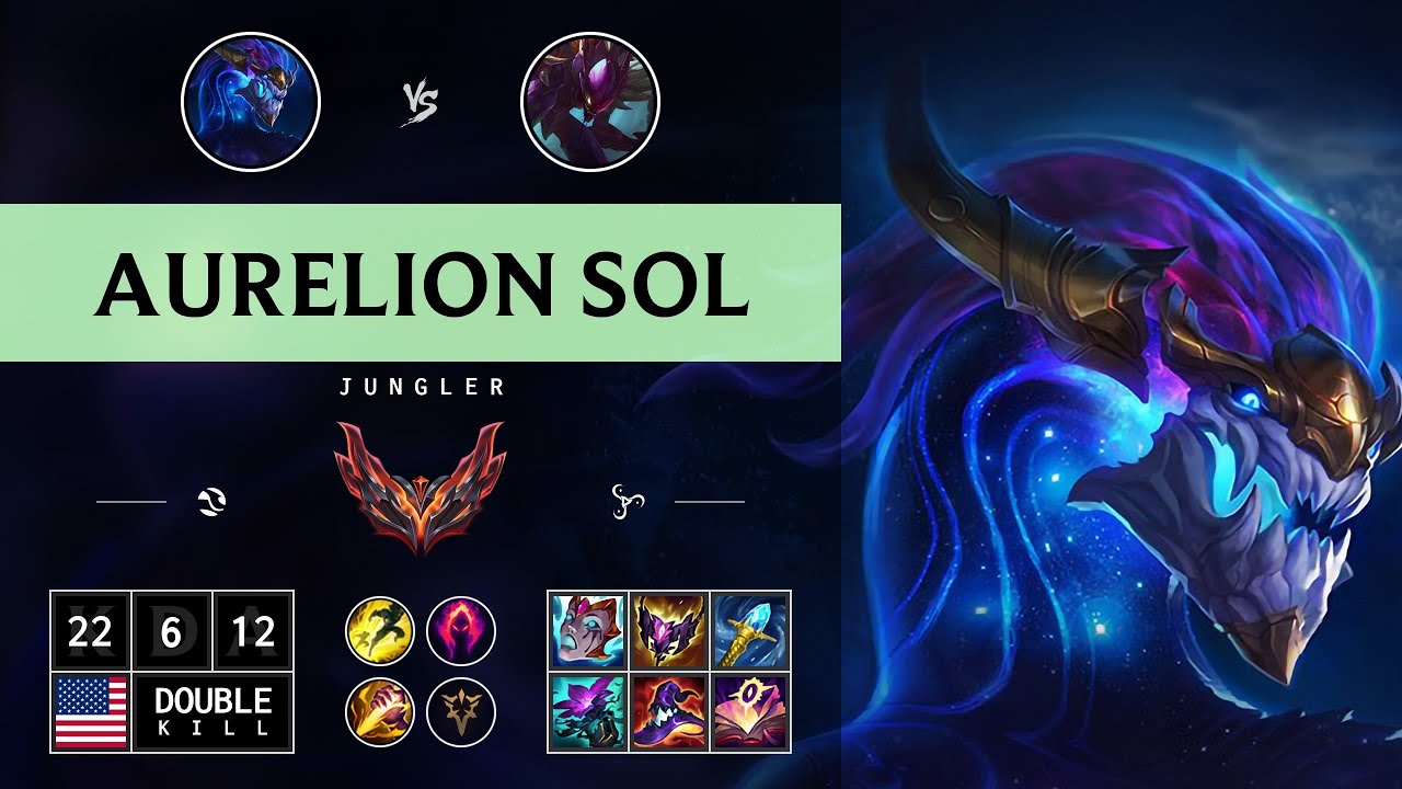 Aurelion Sol Jungle vs Kha'Zix: Legendary - NA Grandmaster Patch 14.15