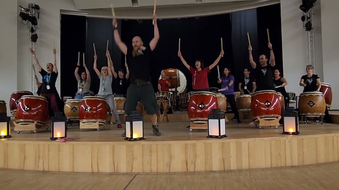 Narushima by Katsuji Kondo on community stage at European Taiko Expo 2022