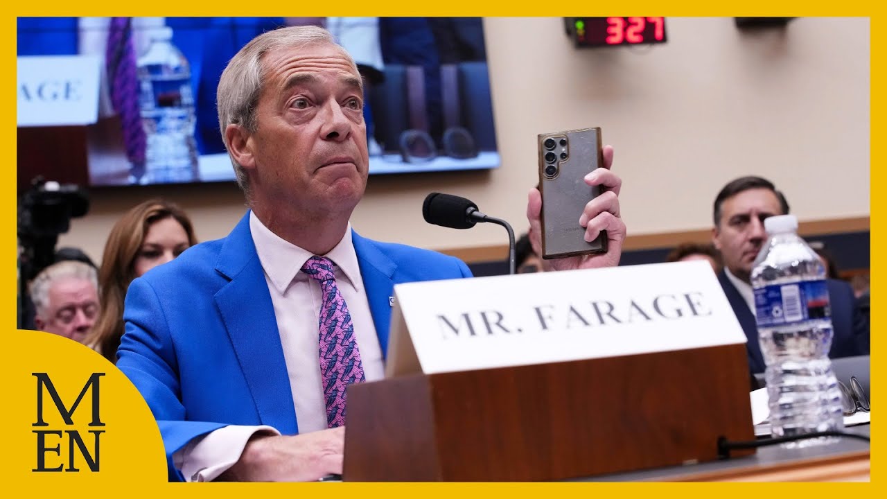 Live: Nigel Farage faces questions from the US congress on free speech