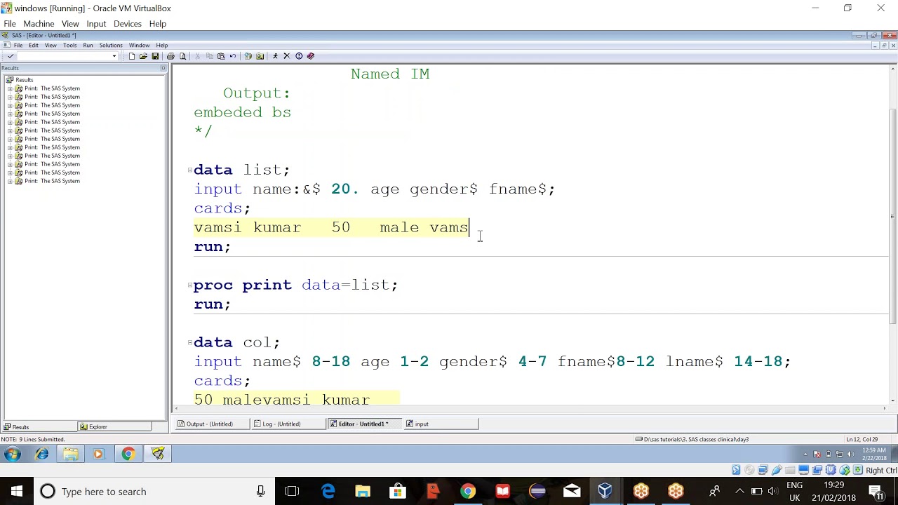 SAS INPUT METHODS | SAS TUTORIAL FOR BEGINNERS VIDEO 3