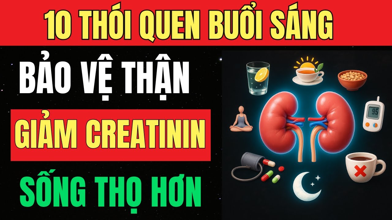 THẬN Khỏe Nhờ 10 Thói Quen Sáng Sớm – Giảm CREATININ và Bảo Vệ Thận [Sức Khỏe Người Cao Tuổi]