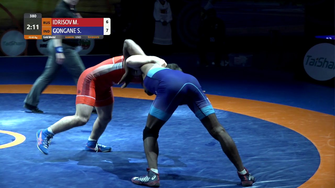 GOLD FS - 65 kg: M. IDRISOV (RUS) v. S. GONGANE (IND)