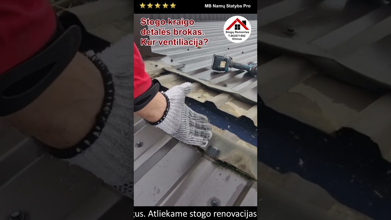 Stogo ventiliacija užblokuota. Kraigo brokas, stogu remontas #shorts