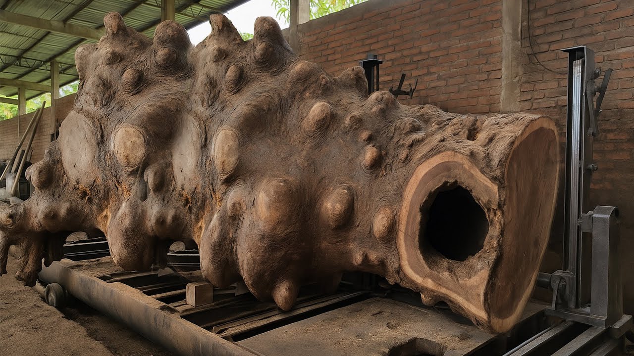 UNEXPECTED DISCOVERY ‼️ This Abandoned Trembesi Wood Hides Surprises at the Sawmill
