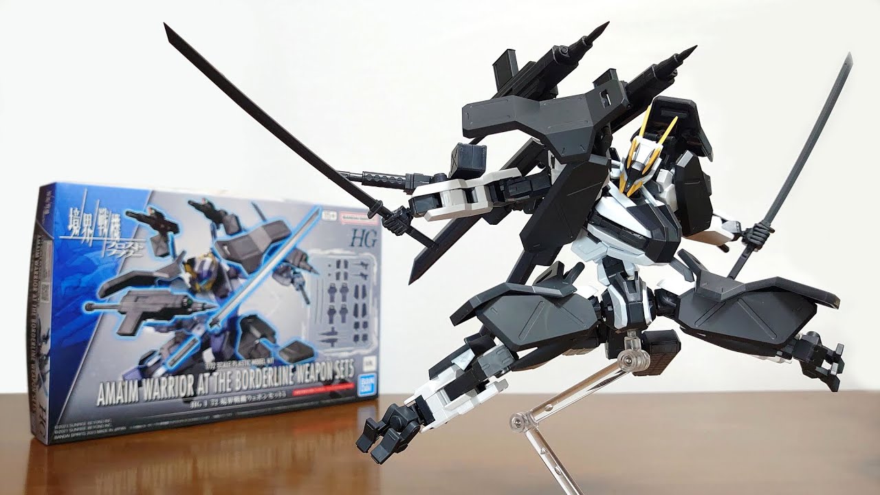 (武者風のカスタムが出来る！パイルバンカーや湾曲刀も付属！)HG 1/72 境界戦機ウェポンセット5　レビュー