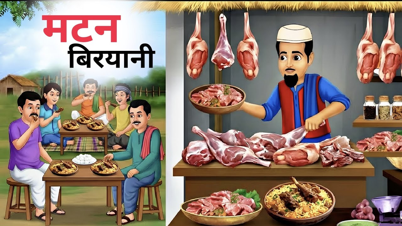मटन बिरयानी देखकर जो हुआ | Emotional Hindi Kahaniya 2D Animation