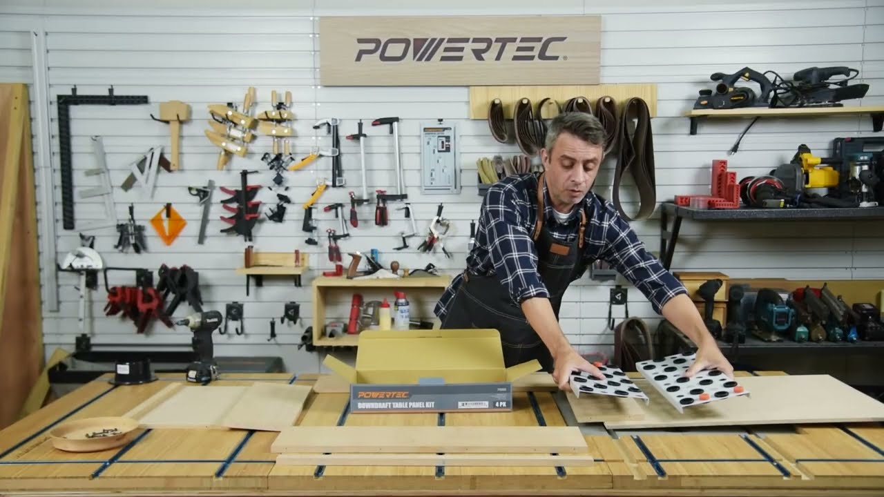 POWERTEC Downdraft Table Panel Kit-Saw Dust Collector Woodworking