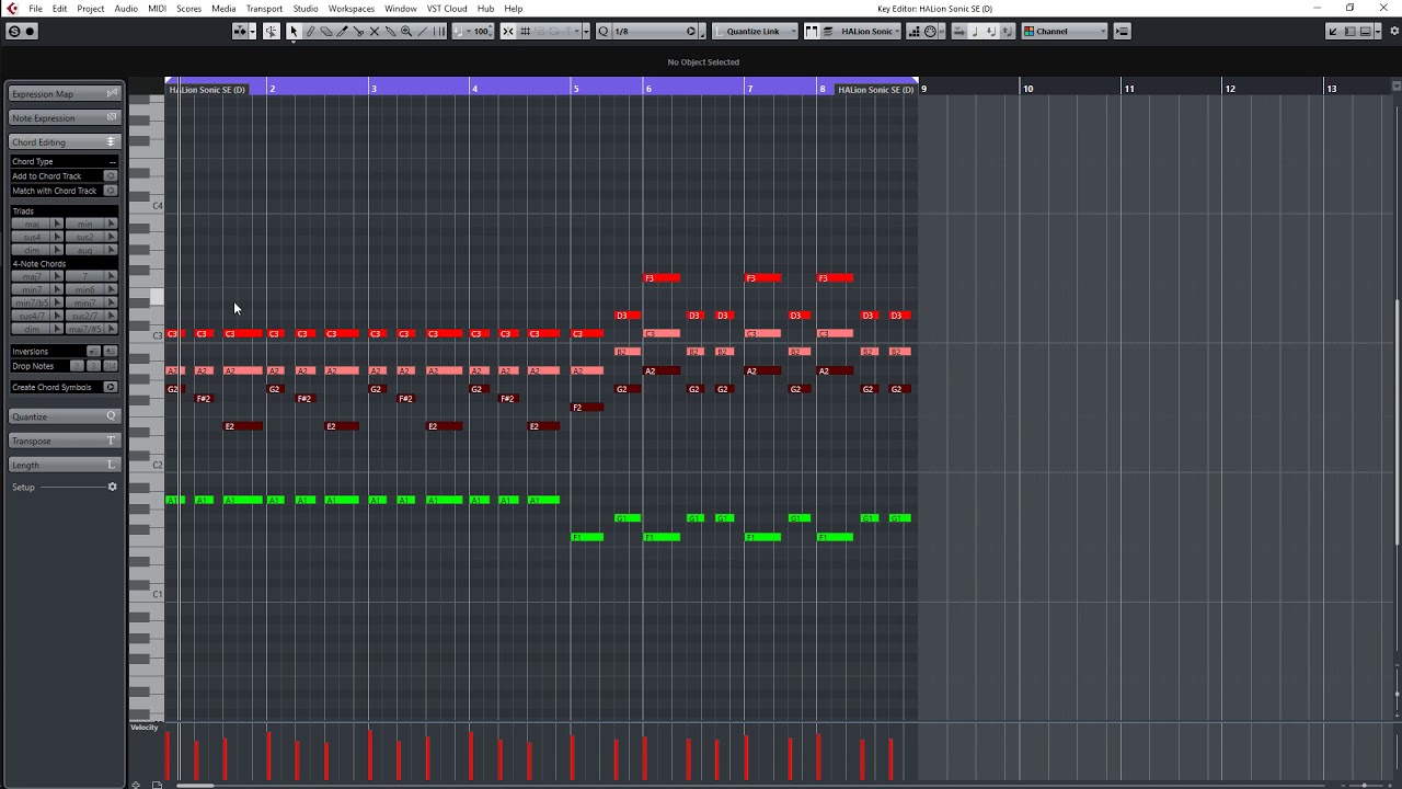 Cubase - How to use the Chordpads to play different midi channels from one track