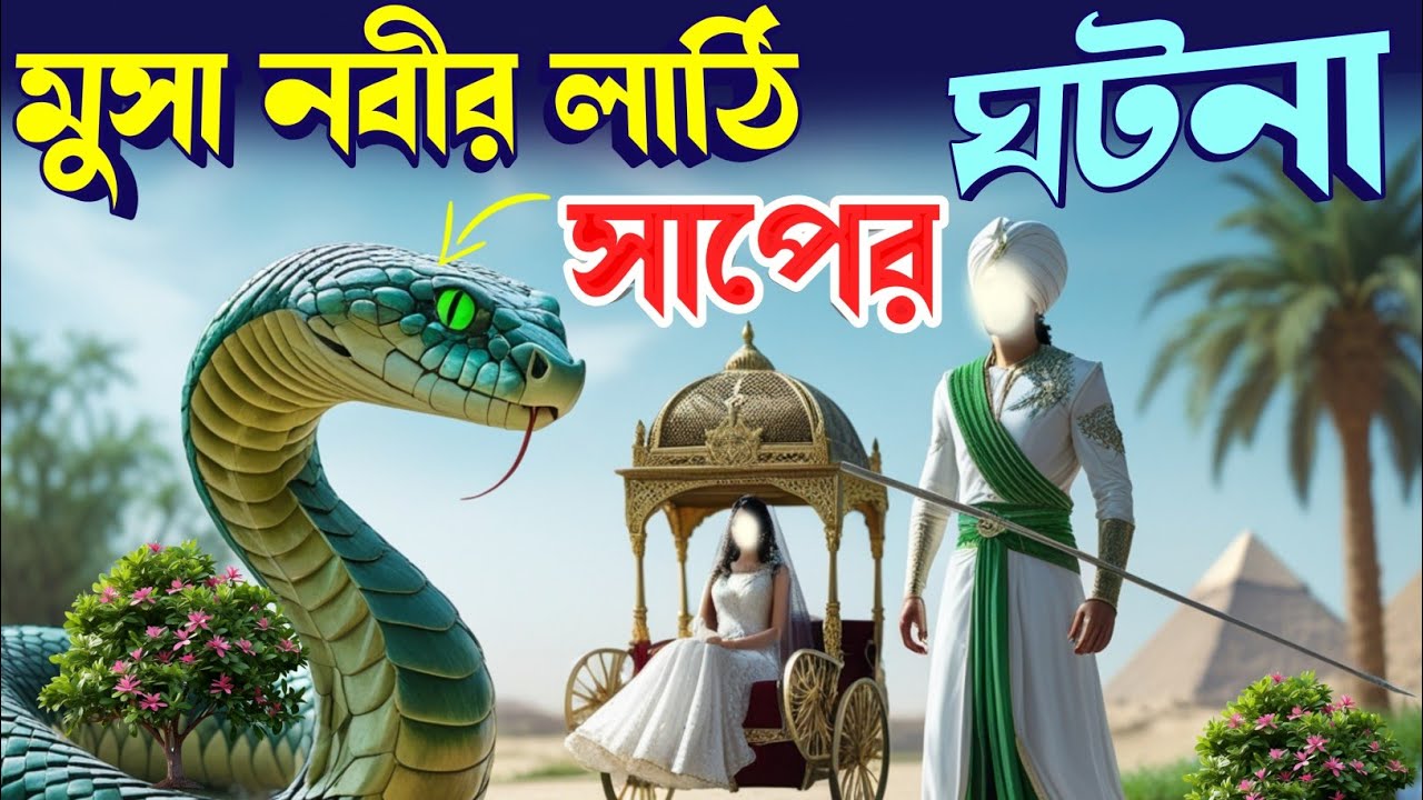 মুসা নবীর সাথে এক সাপের  কাহিনী| ইসলামিক কাহিনী | Story of Hazrat Musa #মুসা_নবীর_ঘটনা #মুসা #ফেরাউন