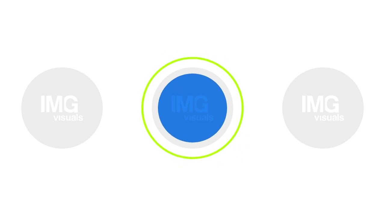 Pulsating solid blue circle with green ripple loading animation