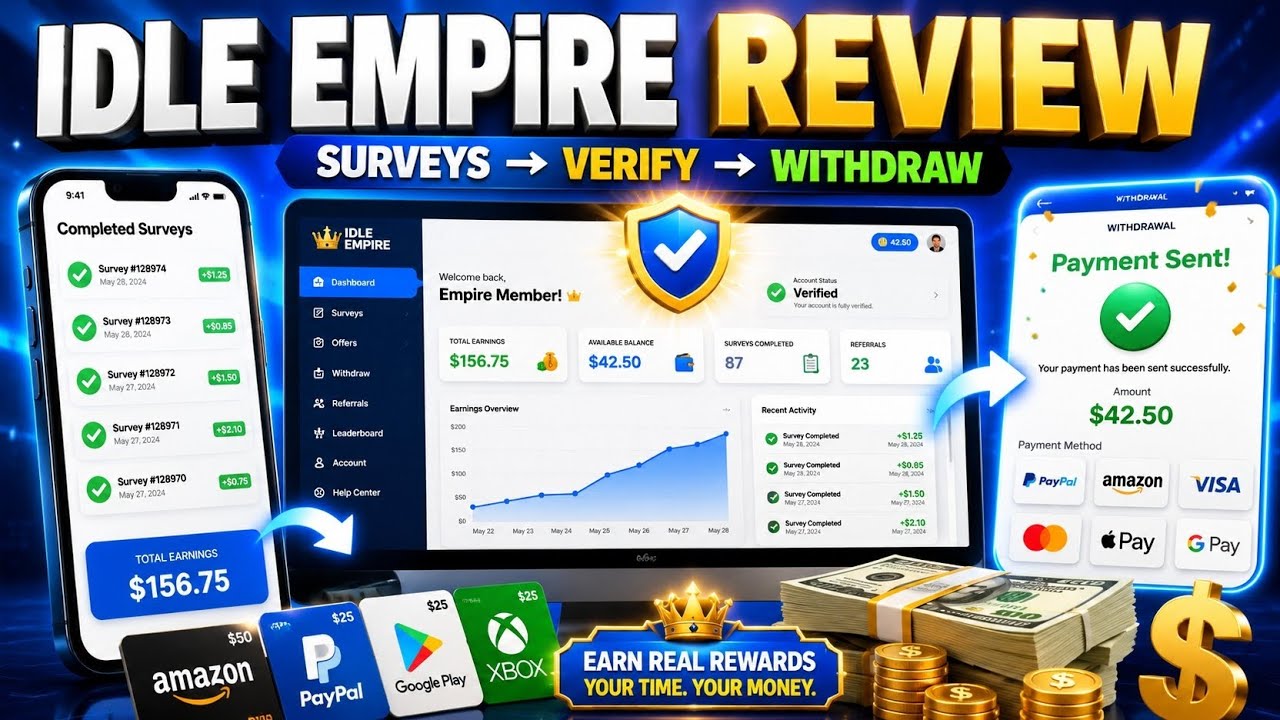 Idle Empire Review 2026 | How I Earned, Verified & Withdrew My Money
