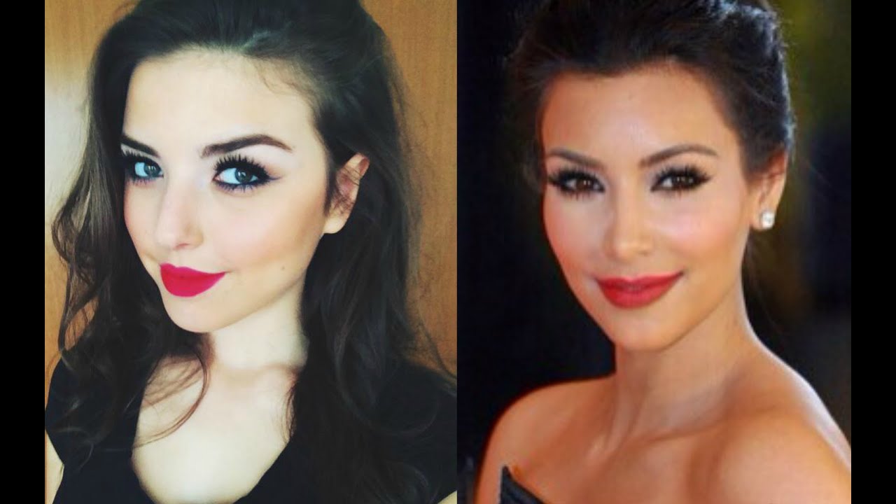 Kim Kardashian Inspired Makeup / Red Lips Tutorial Ft. Mac Ruby Woo