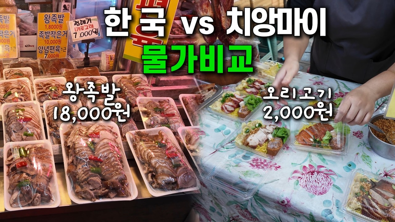 한눈에 보는 치앙마이 vs 한국 물가 완벽 비교! 치앙마이가 더 비싼것도 많네?