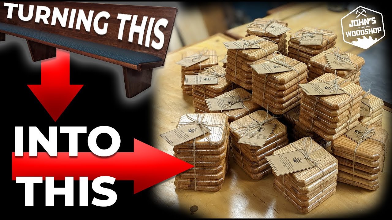 I made HUNDREDS of Coasters from DISCARDED church pews