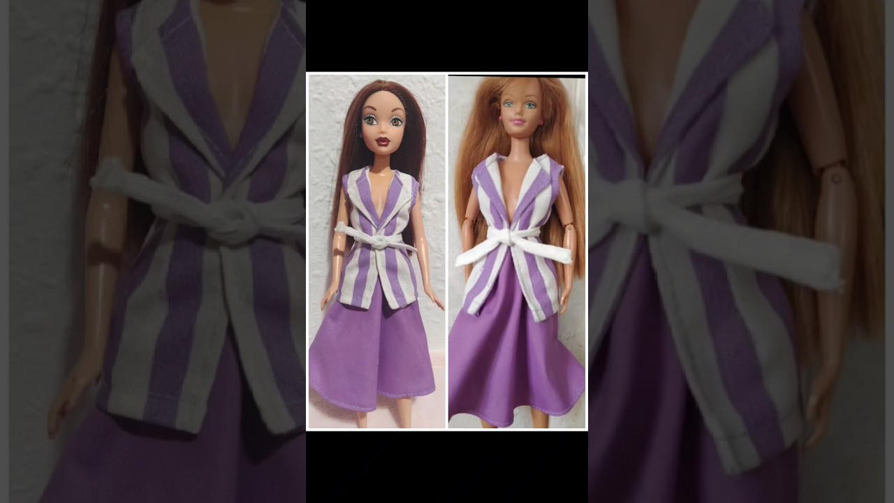 I try to repeat the model of doll clothes. #dolloutfit #barbie