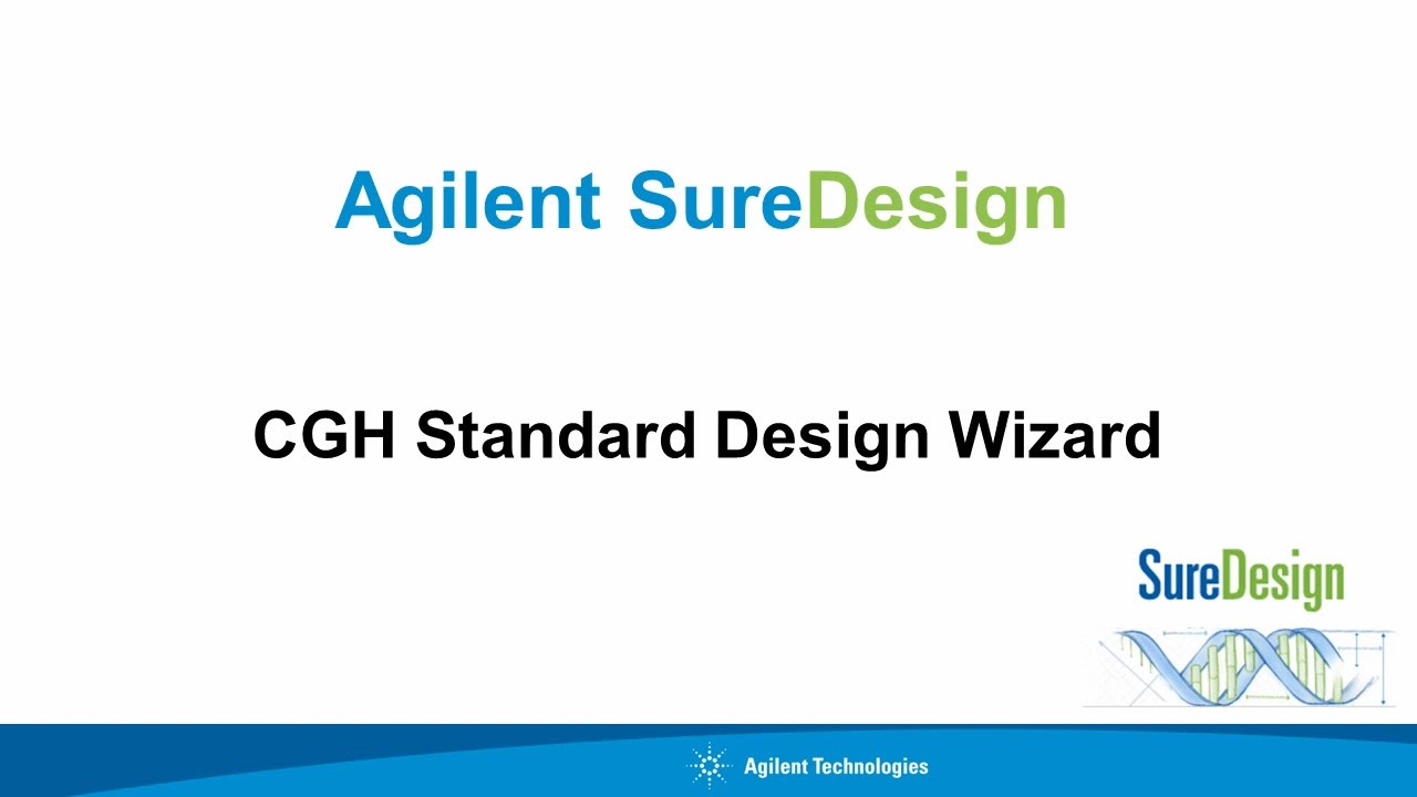 SureDesign:  CGH/ChIP-on-chip &ndash; Standard Wizard
