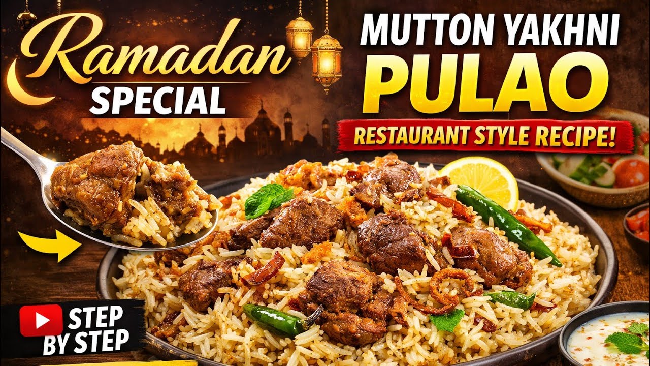 Ramadan Special Mutton Yakhni Pulao Recipe | Restaurant Style Yakhni Pulao at Home | मटन यखनी पुलाव 