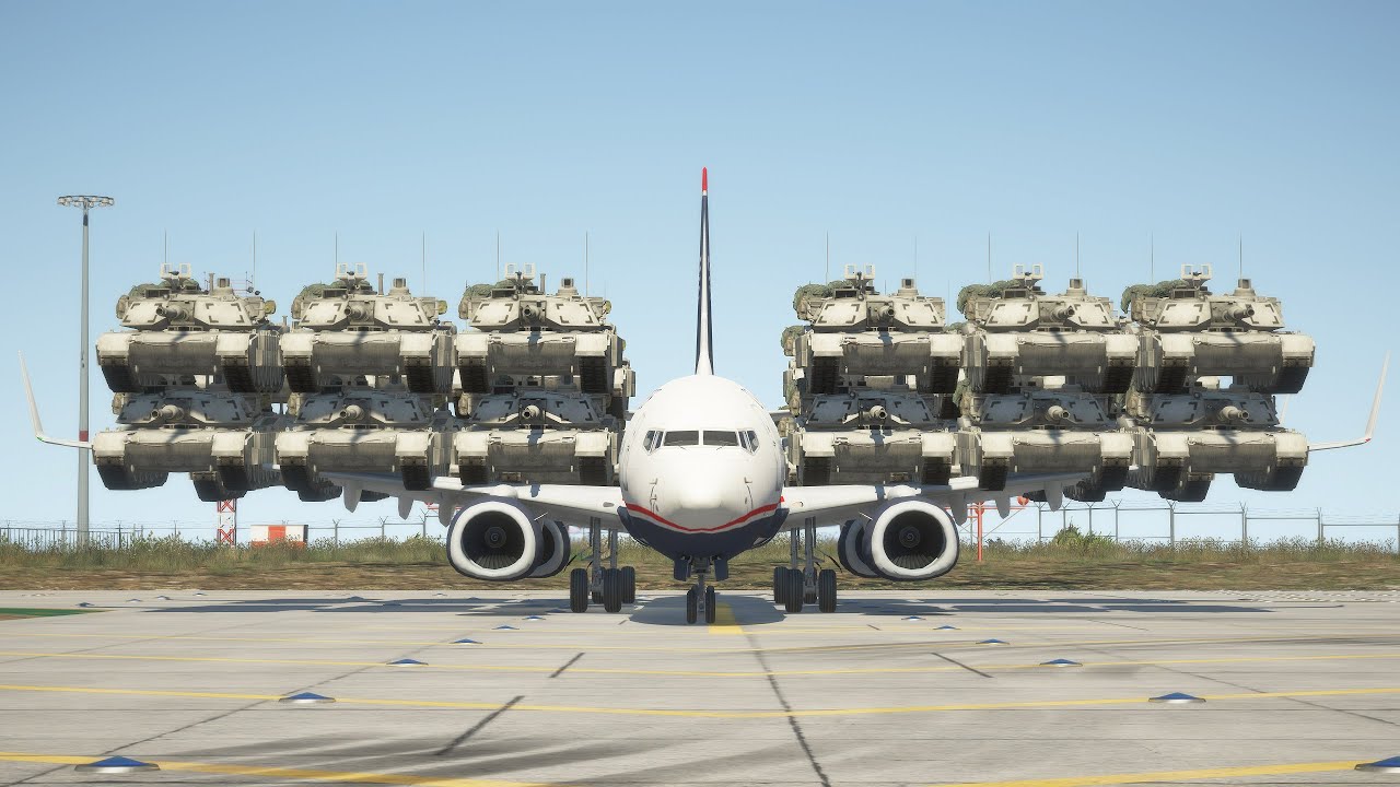 Новейший американский танк «Инвинсибл» B737 впервые совершил аварийную посадку | GTA 5