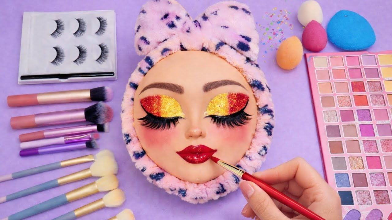 Asmr Makeup and Routine on Watermelon /No Talking/