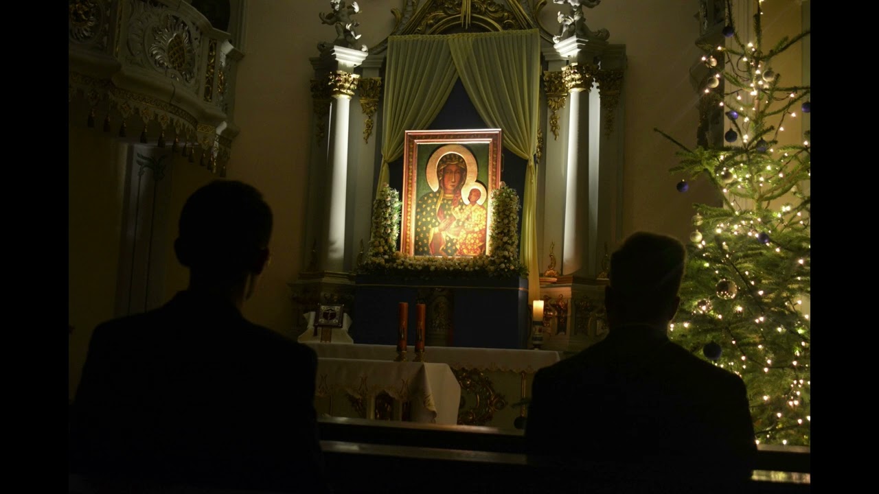 Bogurodzica (wer. gnieźnieńska - całość) i Apel. PWSD w Gnieźnie. Obraz Matki Bożej Częstochowskiej