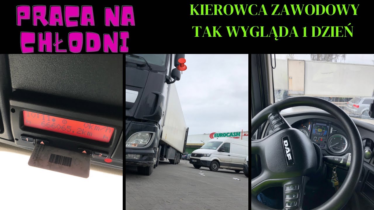 Kierowca Ciężarówki . Praca na chłodni . Tak wyglada dzień pracy . Jazda wokół komina . Zmiana Czasu