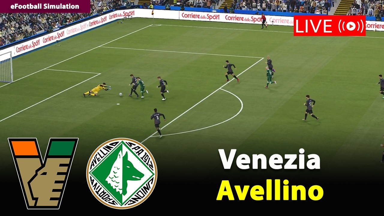 🔴In Diretta- Venezia vs US Avellino | Serie B 2025/26 | eFootball PES21 Simulation
