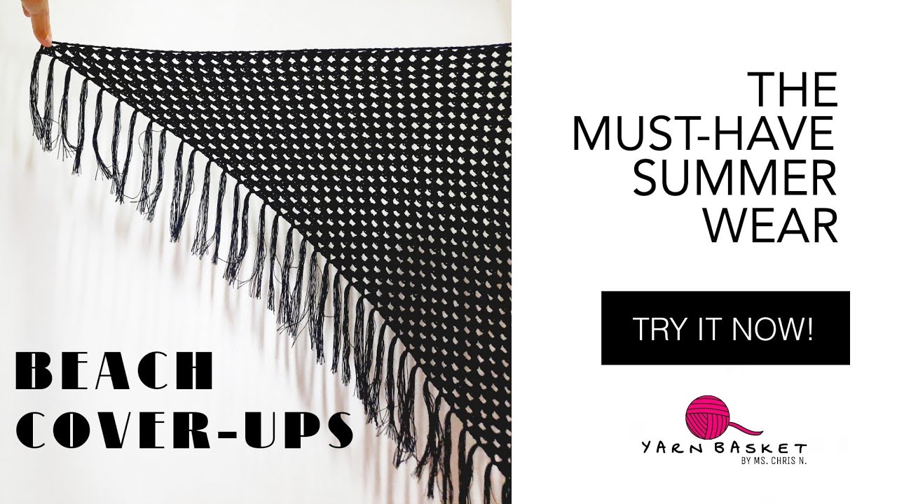 FRINGE CROCHET COVER-UPS // Triangle // easy tutorial | Ms. Chris N.