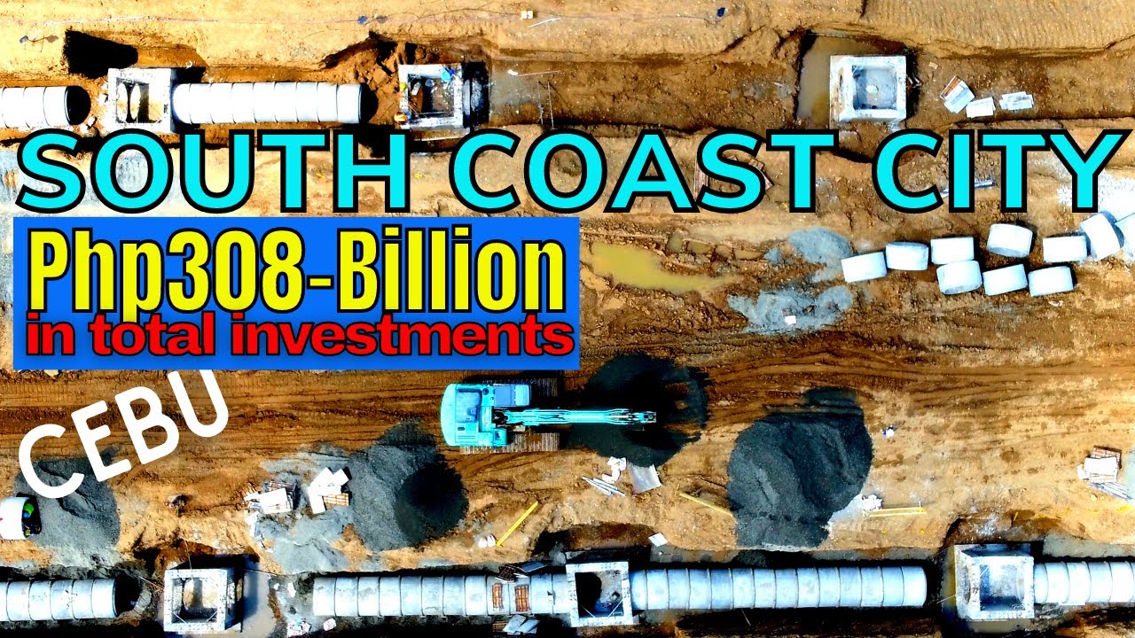 MEGA PROJECT IN CEBU : SOUTH COAST CITY P308-BILLION IN TOTAL INVESTMENTS (AERIAL UPDATE)