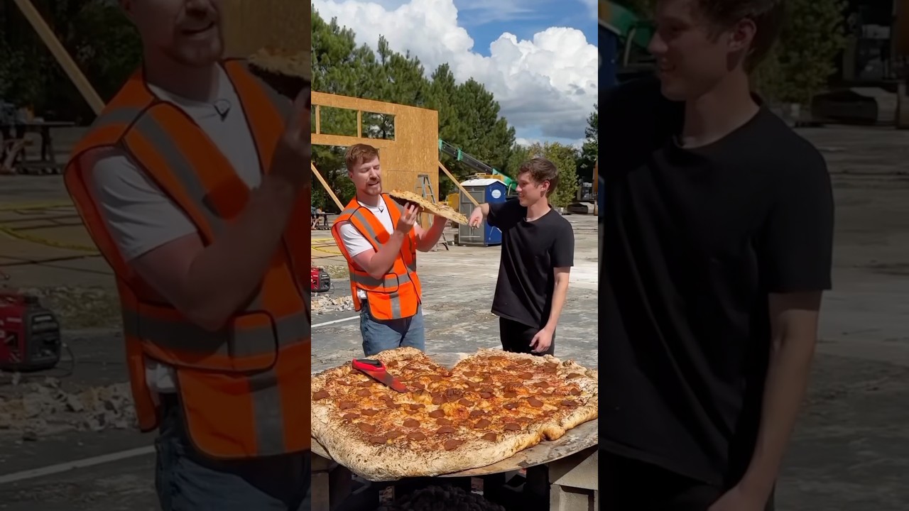 Реакция итальянцев на ГИГАНТСКУЮ ПИЦЦУ @MrBeast