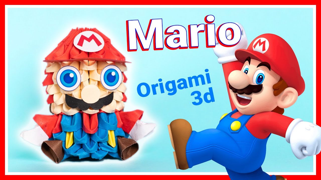 Cómo Hacer a MARIO de ORIGAMI 3d, en Español (FÁCIL) Tutorial Paso a Paso