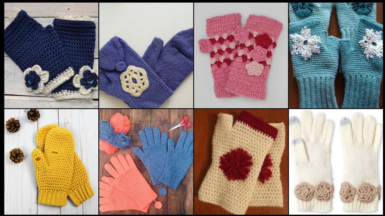 Gorgeous amazing crochet pattern of handmade gloves designs ideas 