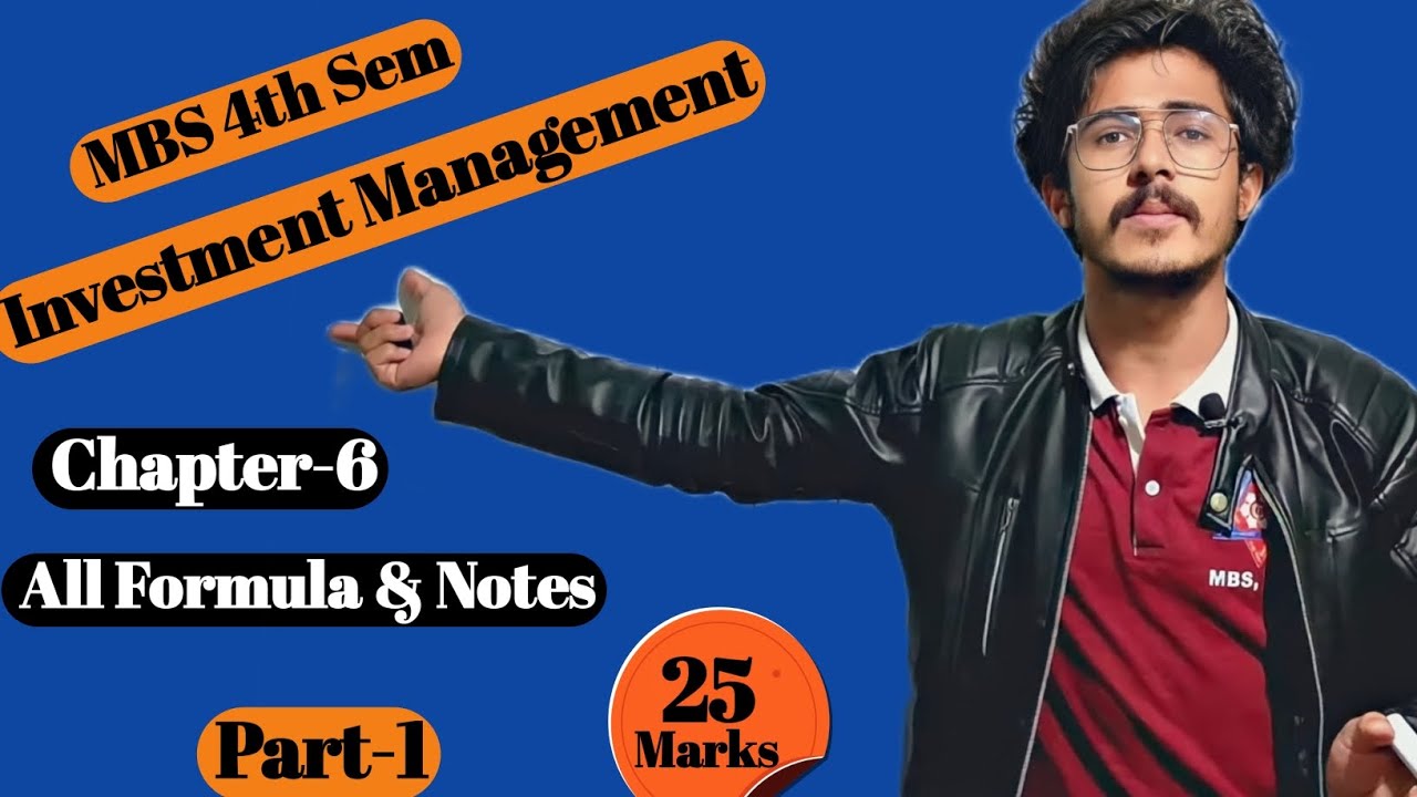 investment management, MBS 4th Semester, Chapter 6 ||Security analysis & firm performance//Part-1